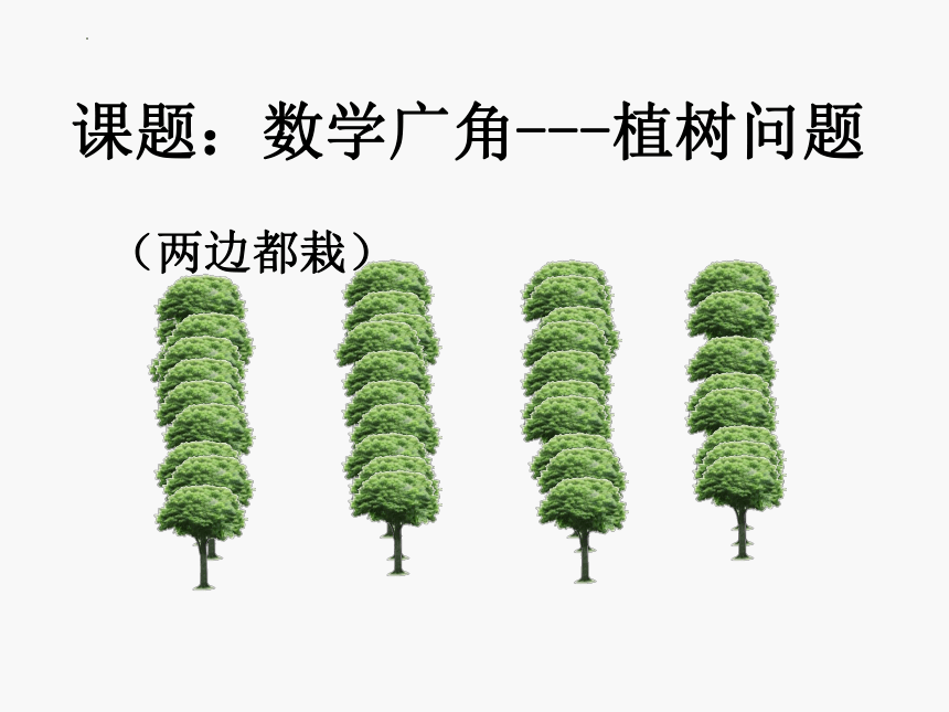 植树问题（课件）-五年级上册数学人教版(共21张PPT)