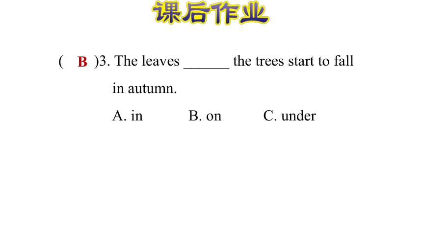 Unit 6 There are four seasons in a year Lesson 36习题课件 (共14张PPT)