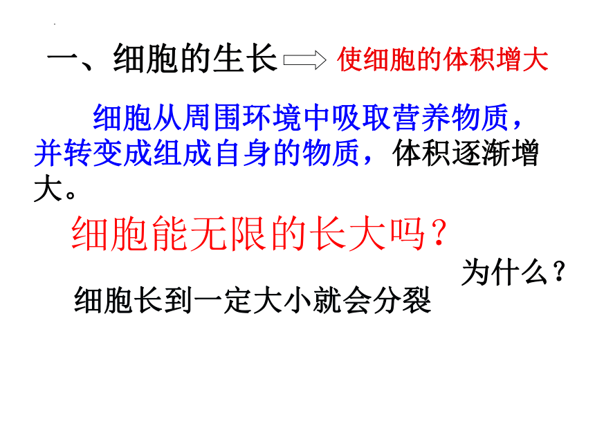 2.2.1细胞通过分裂产生新细胞课件 （共24张PPT+内嵌视频一个）人教版生物七年级上册