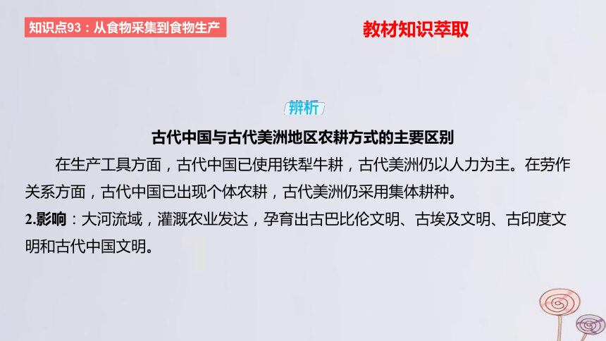 2024版高考历史一轮复习 教材基础练 第十五单元 经济与社会生活 第1节 食物生产与社会生活 课件(共48张PPT)