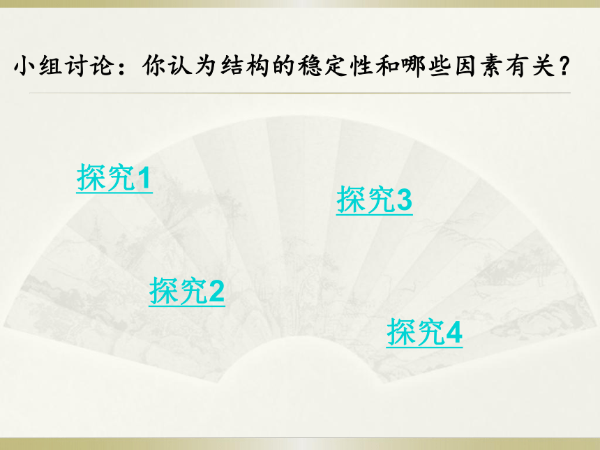 新课标苏教版高中通用技术《技术与设计2》第一单元第二节第一章3.3影响结构稳定性的因素（35ppt）