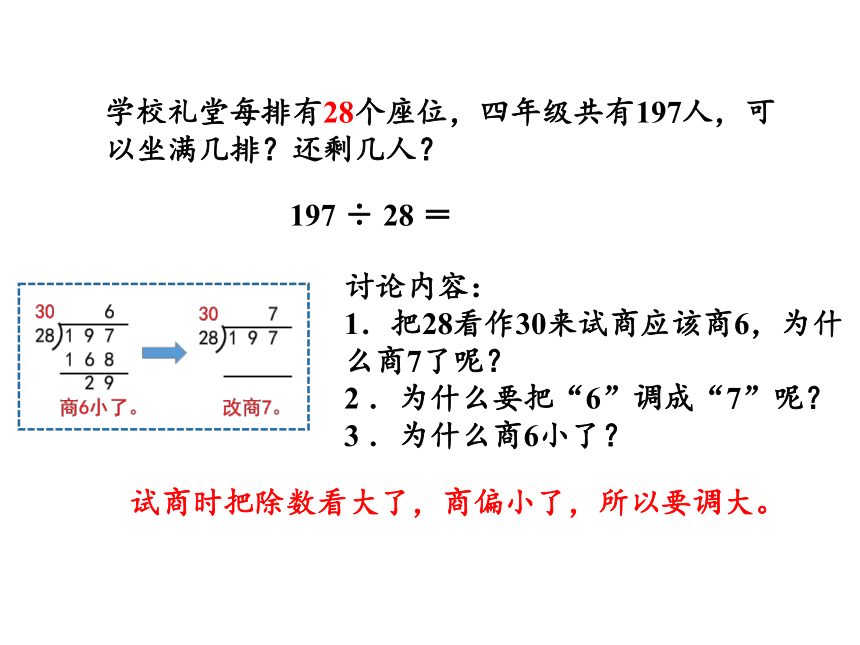 人教版四年级上册数学6.4  用“五入”法试商课件（13张PPT)