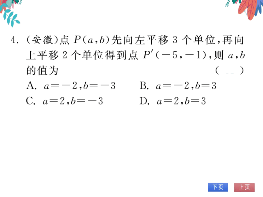 【沪科版】数学八年级上册 11.2图形在坐标系中的平移 习题课件