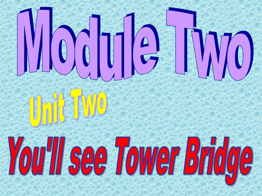 Module 2 Unit 2 You'll see Tower Bridge .课件 (22张PPT)
