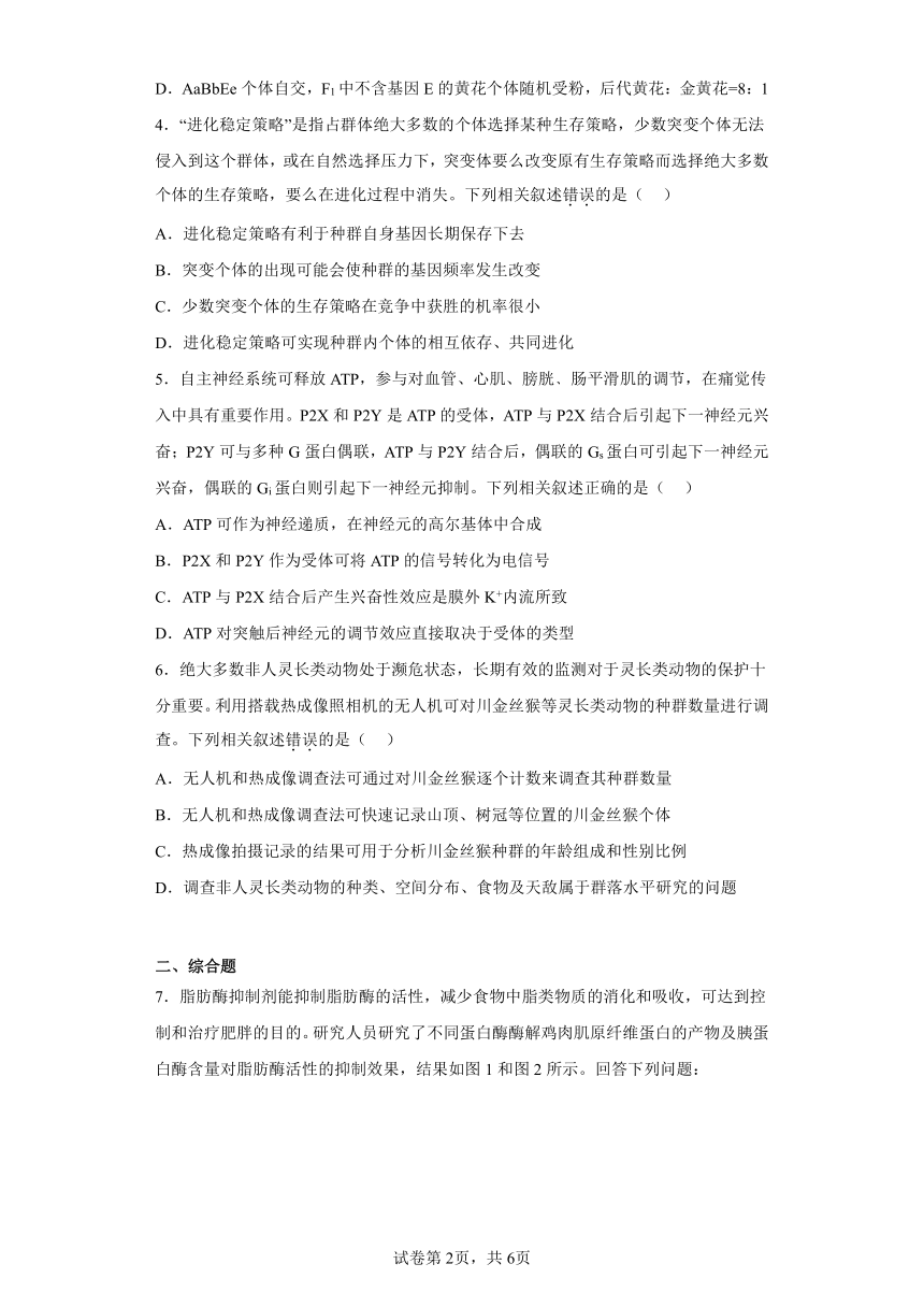 2023届江西省抚州市金溪县一中高三考前押题理综生物试题（含解析）