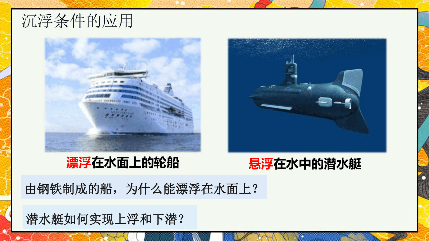 10.3液体的浮沉条件及应用-2021-2022学年八年级物理下册课件（共20张PPT）