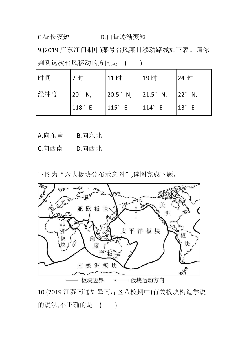 四川省绵阳外国语学校2020-2021学年七年级上学期期中模拟地理试题（含答案）