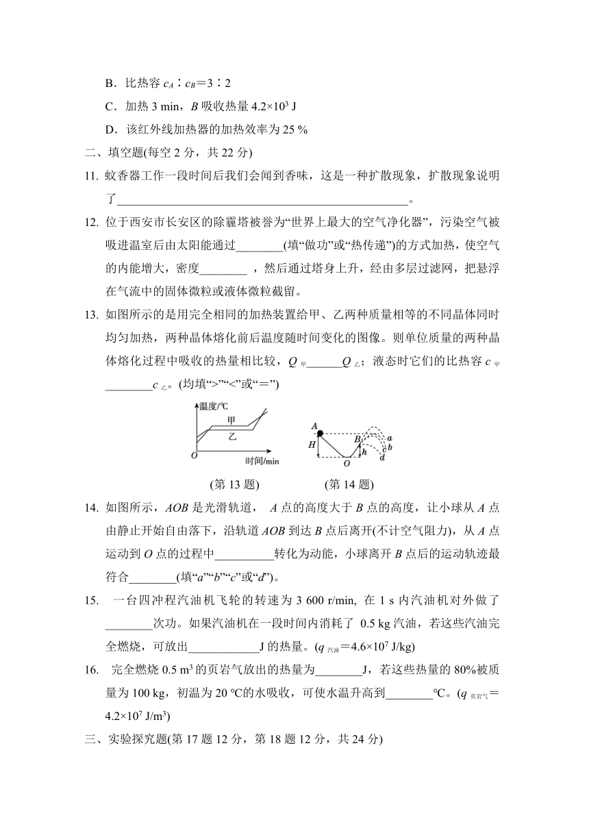 北师大版物理九年级第十章学情评估试题（含答案）