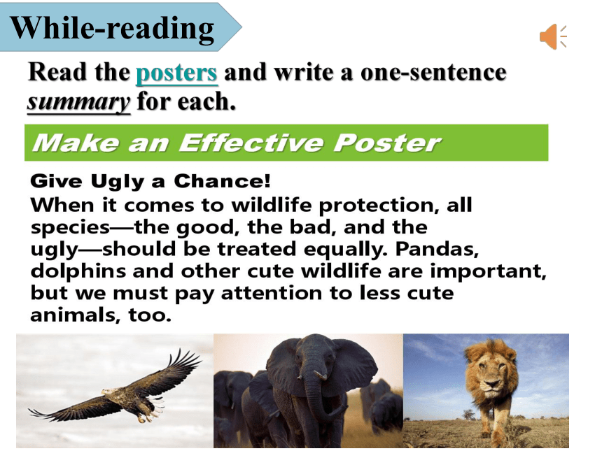 人教版（2019）  必修第二册  Unit 2 Wildlife Protection Reading for Writing 课件（20张）