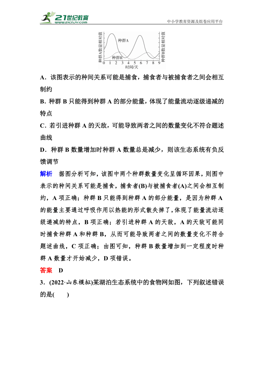 新人教高三二轮专题作业13 生态系统和环境保护（含解析）