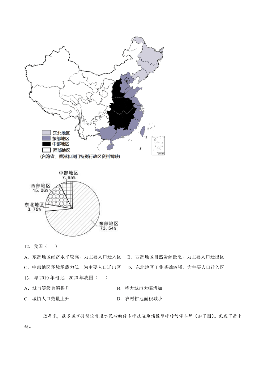 2021-2022学年鲁教版（2019）高中地理必修第二册第二章乡村与城镇检测题（含答案）