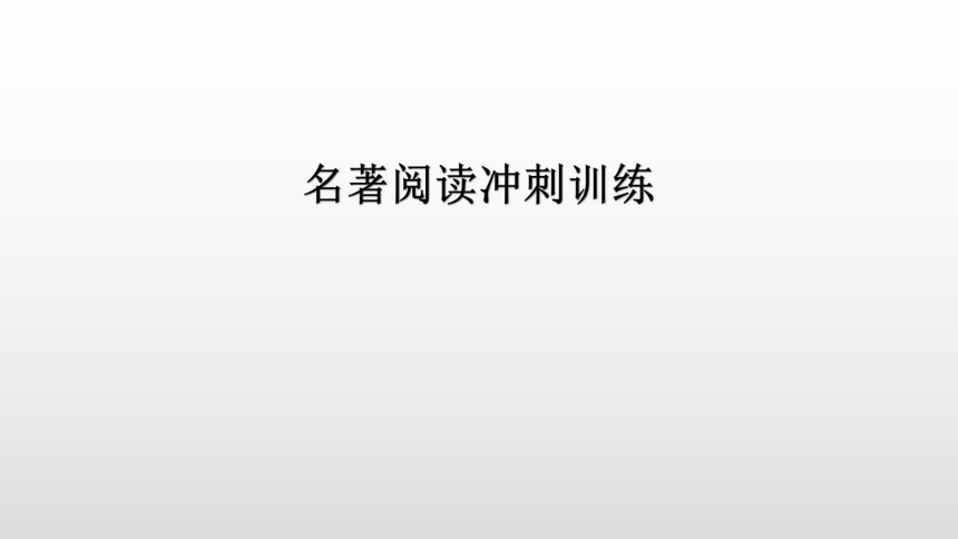 冲刺训练《钢铁是怎样炼成的》 讲练课件—广东省2021届中考语文分类复习（13张ppt）