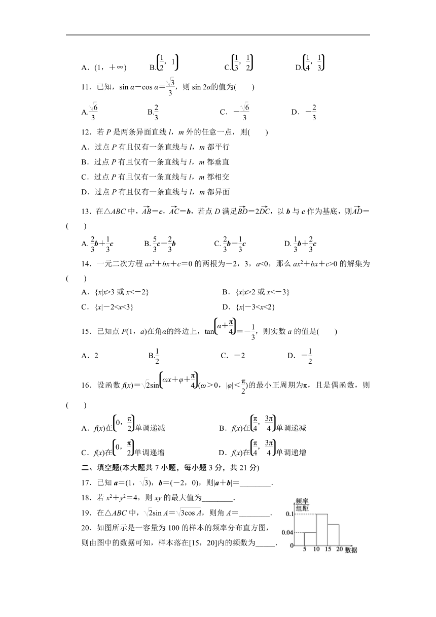 2023年河南省普通高中学业水平考试数学仿真模拟卷（三）（2月）（Word版含答案）