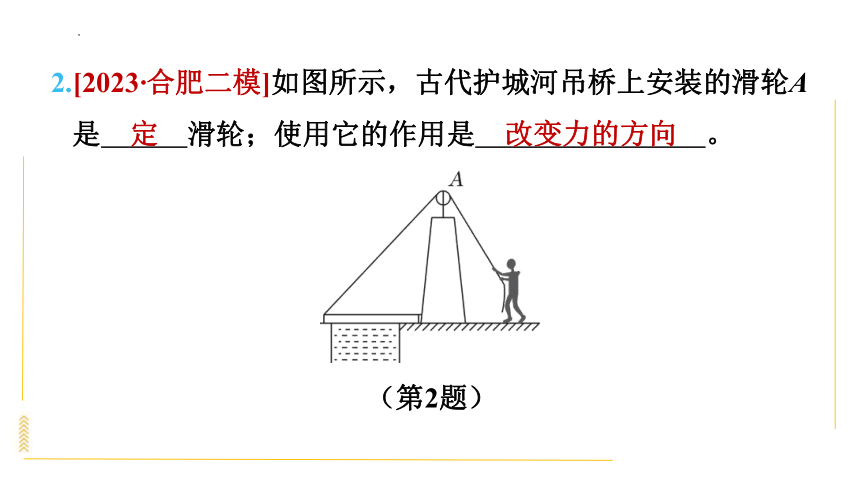 10.2滑轮及其应用（1） 定滑轮　动滑 习题课件（共29页PPT） 2023-2024学年沪科版物理八年级全一册