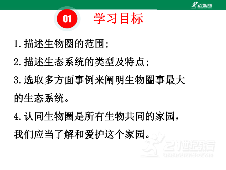 人教版七年级生物上册同步课堂系列1.2.3生物圈是最大的生态系统 (备课件 )(共29张PPT)