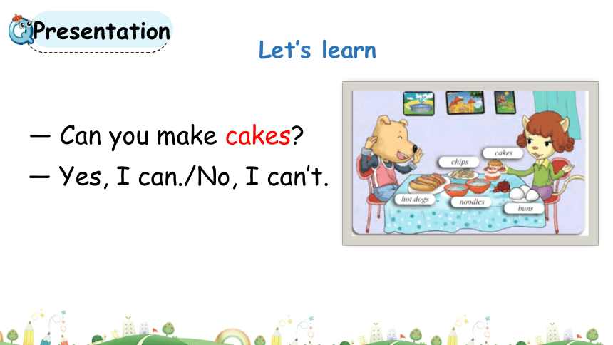 Lesson 7Can You Make Cakes 第二课时课件+素材(共17张PPT)