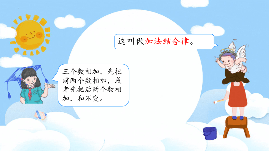 人教版四年级下学期数学3.1加法运算定律课件(共21张PPT)