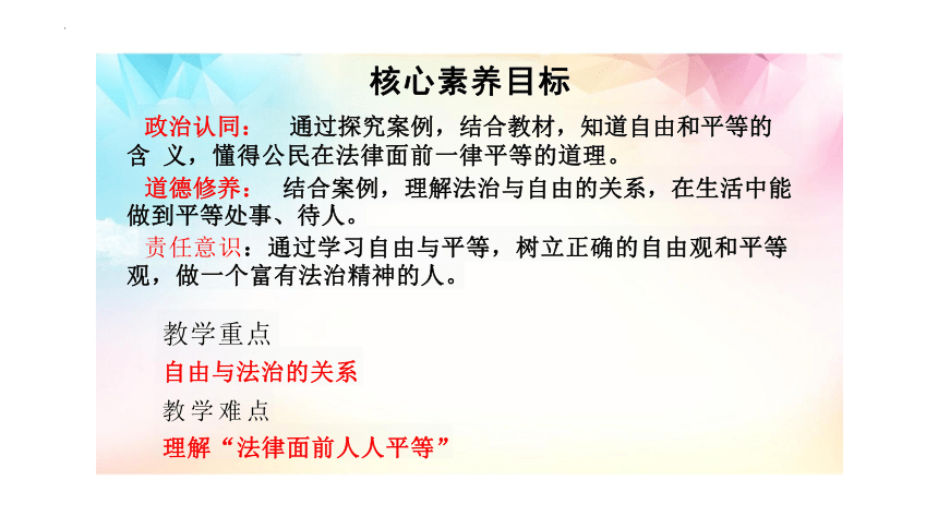 【核心素养目标】7.1 自由平等的真谛 课件(共20张PPT)-2023-2024学年统编版道德与法治八年级下册