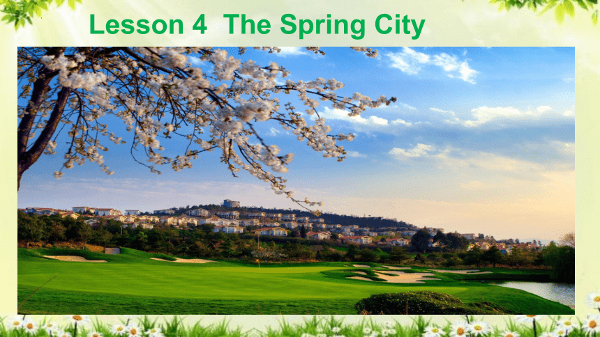 Lesson 4 The Spring City课件(共15张PPT)2022-2023学年级教版八年级英语下册