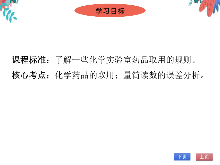 【人教版】化学九年级全一册 1.3.2 化学药品的取用 习题课件