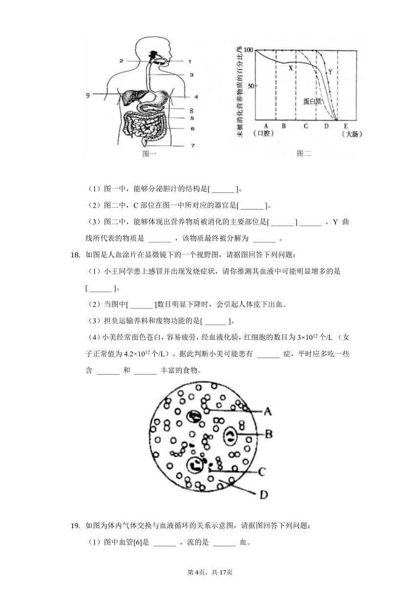 2020-2021学年广西北部湾经济区七年级（下）月考生物试卷（一）（word版含解析）