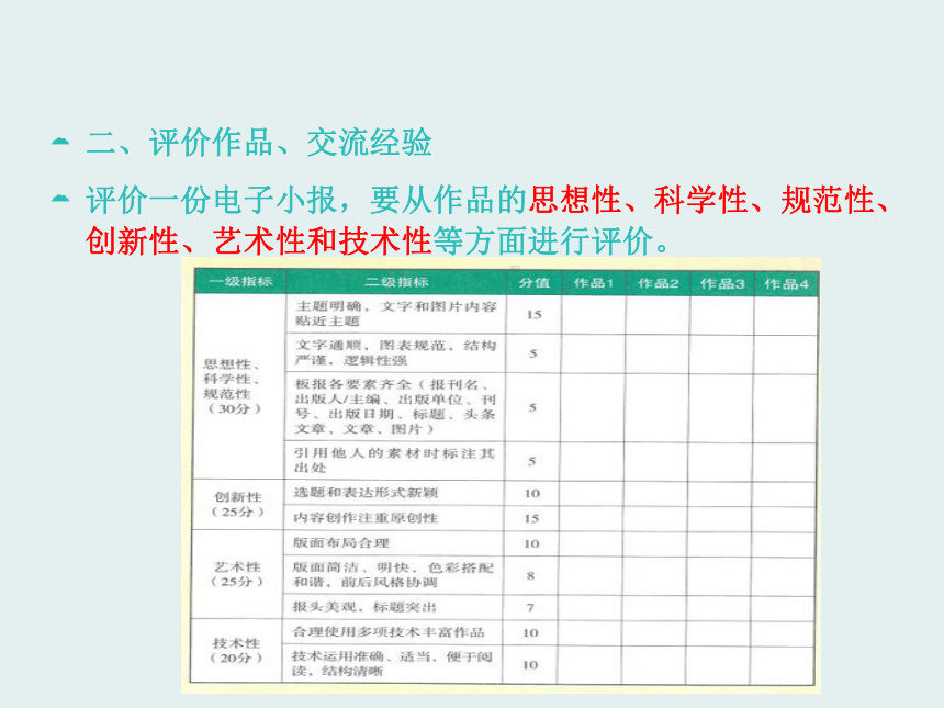 第24课 争当小评委——电子小报的评价 课件（13张PPT）