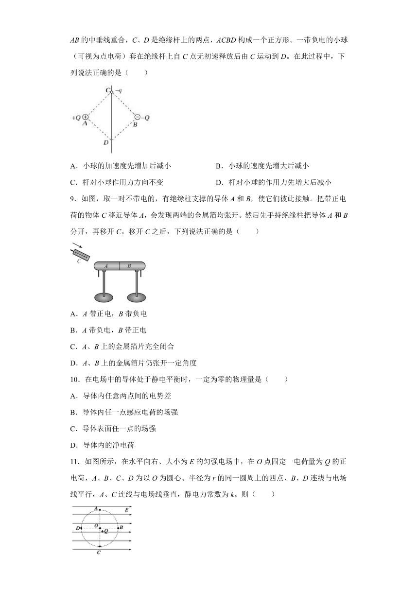 第一章 静电力与电场强度 单元检测试题（word版含解析）