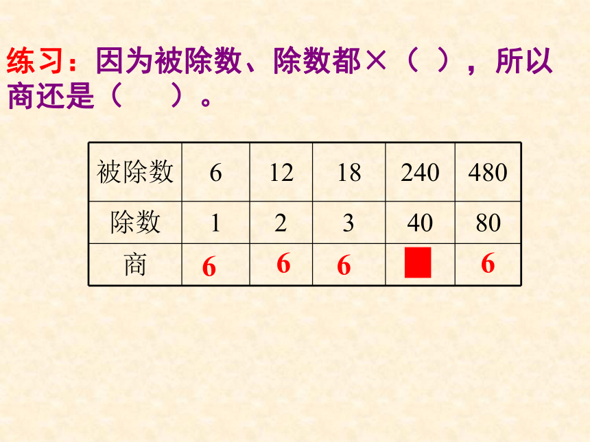 四年级上册数学课件 - 6.2 商不变的性质    北京版（共21张PPT）