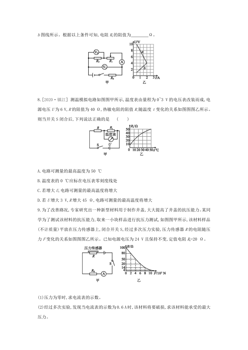 粤沪版物理九年级上册同步提优训练：第十四章  探究欧姆定律  专题训练　图像问题（Word有答案）