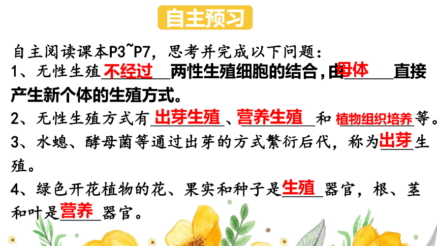 8.21.1 生物的无性生殖（第一课时）课件（共25张PPT+内嵌5段视频）八年级生物下册（苏教版）