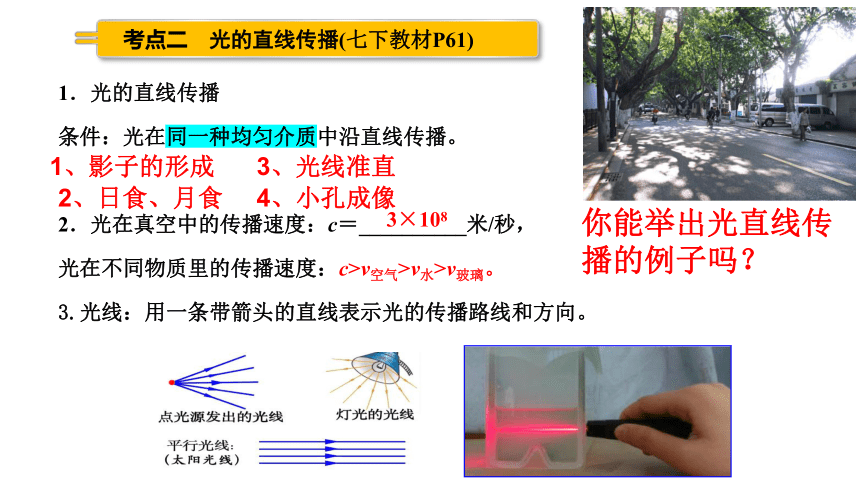 第2章 对环境的察觉【光现象复习（1） 光的直线传播和反射、折射】 期中复习（课件 22张PPT）