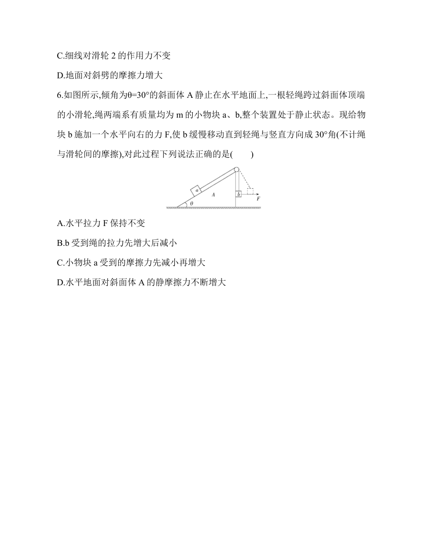 高一物理动态平衡问题专题强化练习 Word版含答案