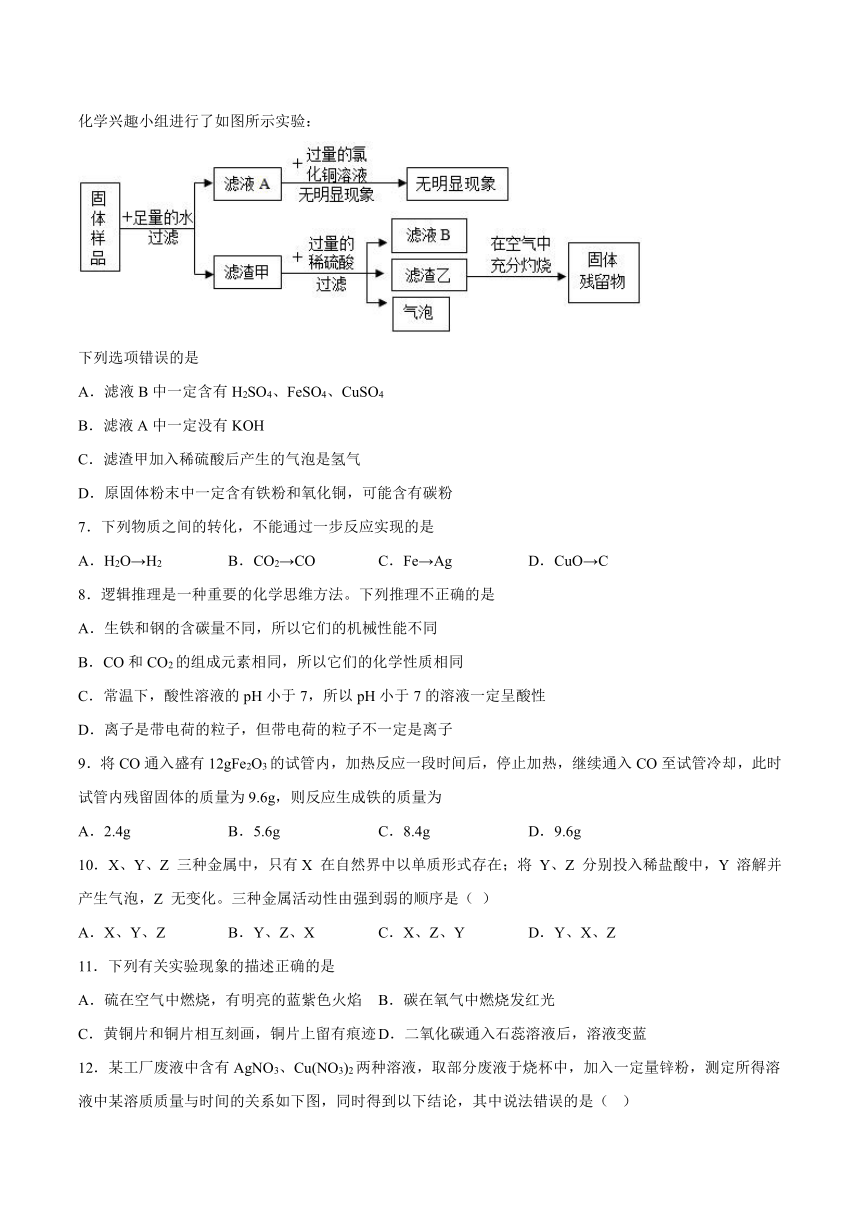 第九单元金属测试题(含答案) ---2022-2023学年九年级化学鲁教版下册