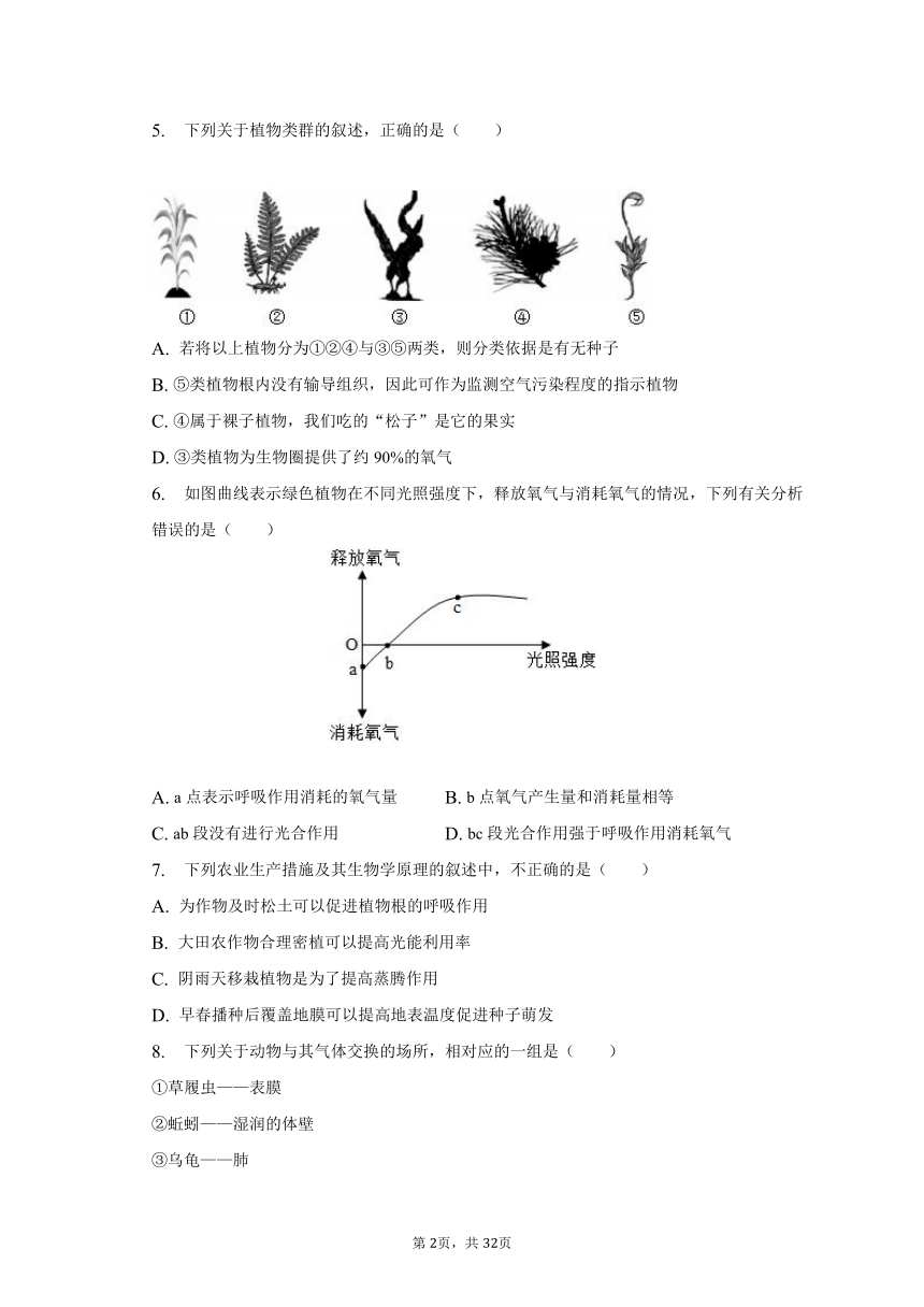 2023年山东省德州市临邑县中考生物二模试卷（含解析）