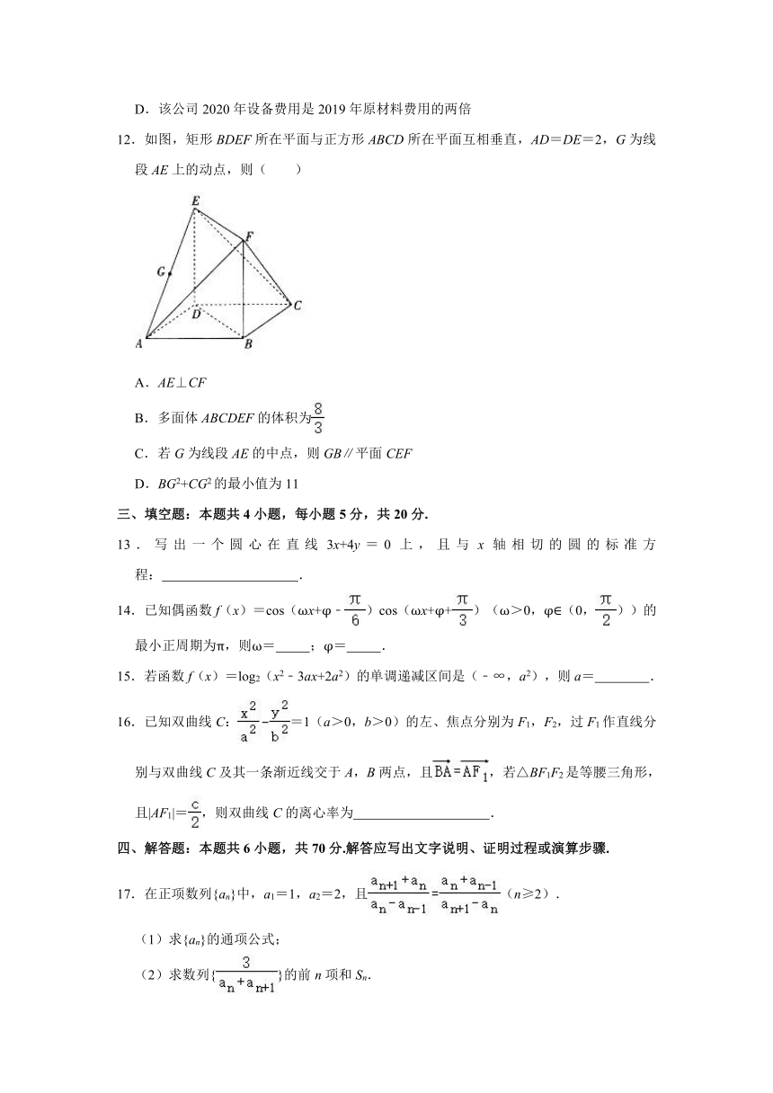 2021年湖南省高考数学联考试卷（2021.04）（Word含解析版）