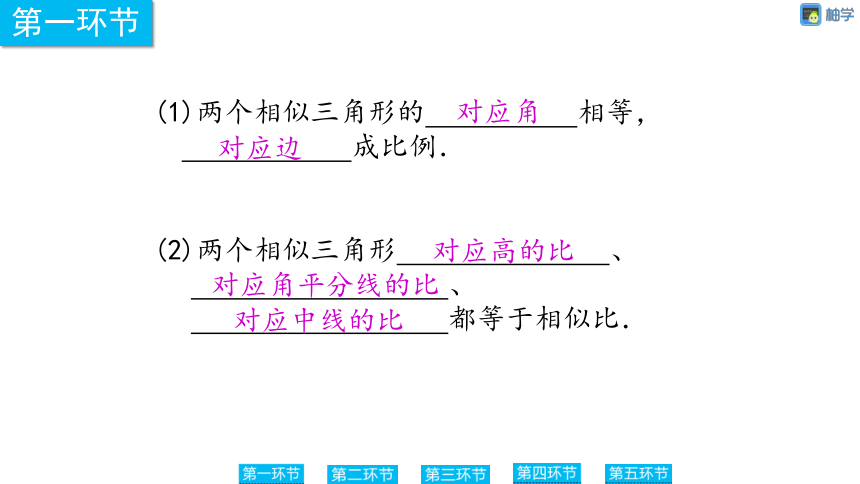 【慧学智评】北师大版九上数学 4-11 相似三角形性质2 同步授课课件