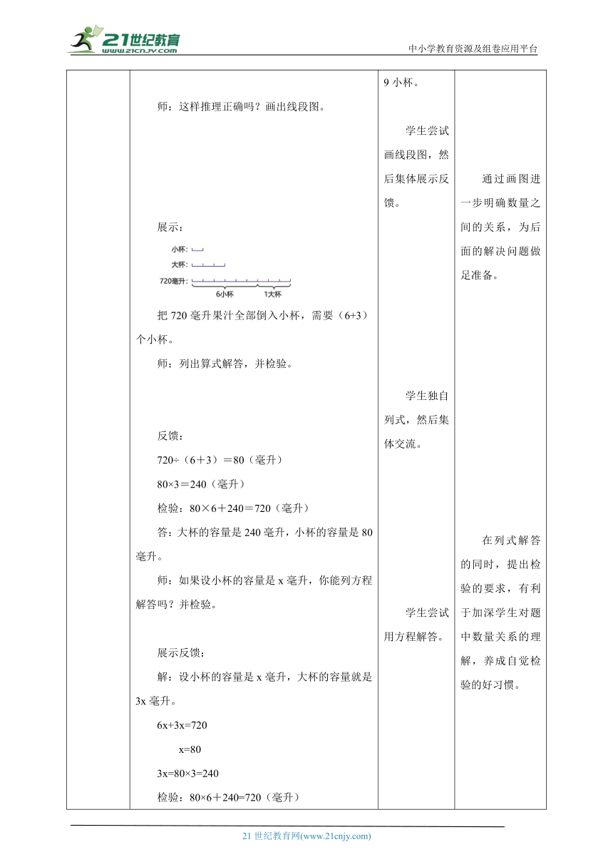 新课标核心素养目标苏教版六上4.1《解决问题的策略（1）》教学设计