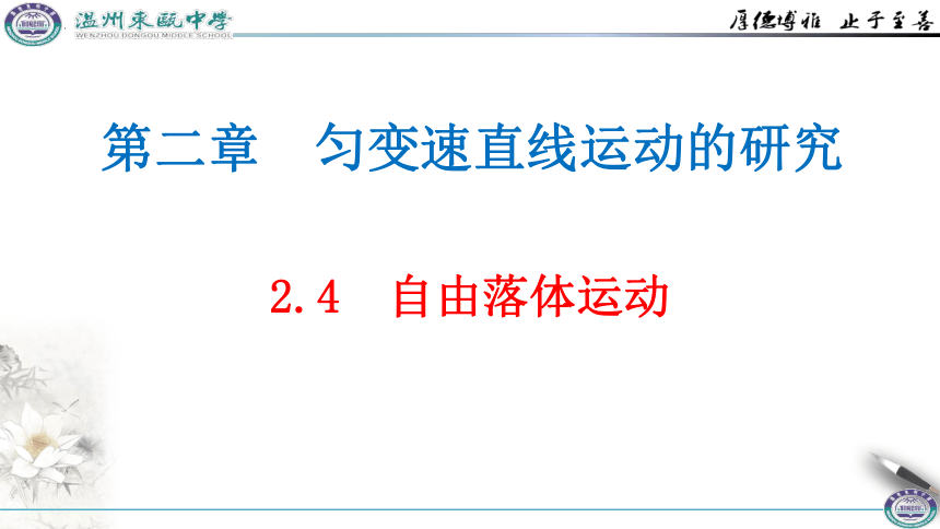 2.4自由落体运动 课件(共24张PPT)人教版（2019） 必修第一册第二章 匀变速直线运动的研究