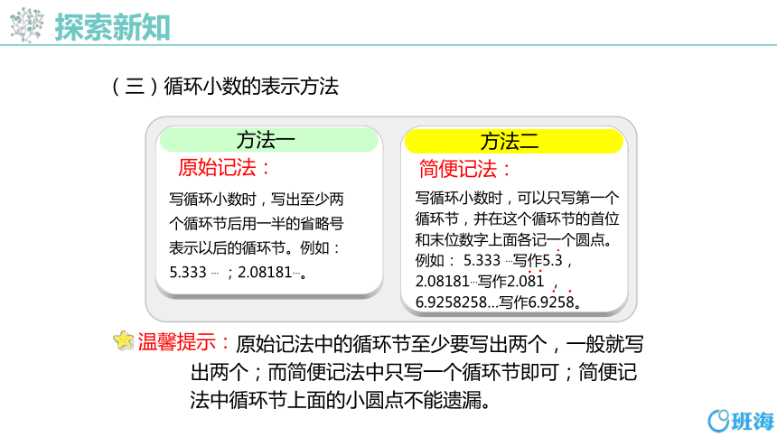 人教版（新）五上 第三单元 4.循环小数【优质课件】