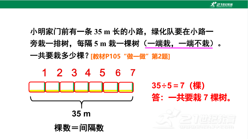 新人教版数学五年级上册7.2.植树问题（2）课件(20张PPT)