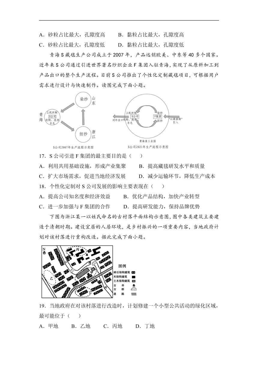 重庆市部分学校2022-2023学年高一下学期期中考试地理试卷（解析版）