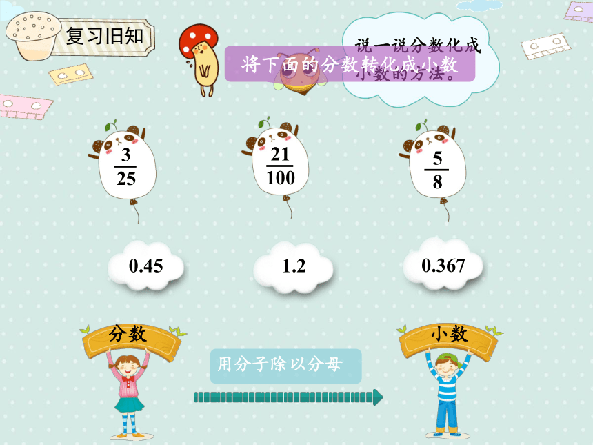 人教版小数六上 6.2 百分数和小数、分数的互化（1）优质课件（25张PPT）