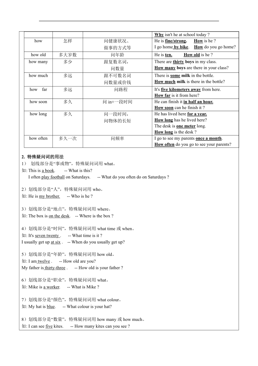 2023年安徽省中考英语总复习二轮复习：第5讲-特殊疑问句&主谓一致-教案