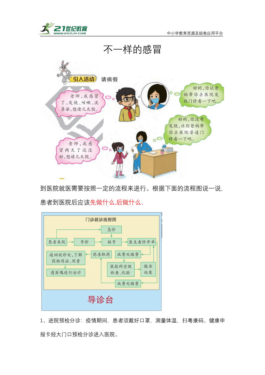 1.4.不一样的感冒 知识梳理