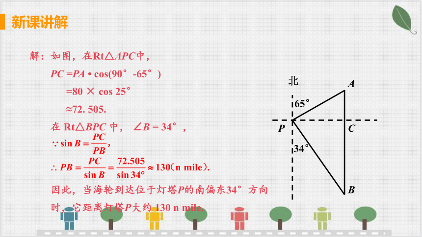 1.5 课时1 解直角三角形在方向角，仰角、俯角中的应用 课件(共21张PPT)