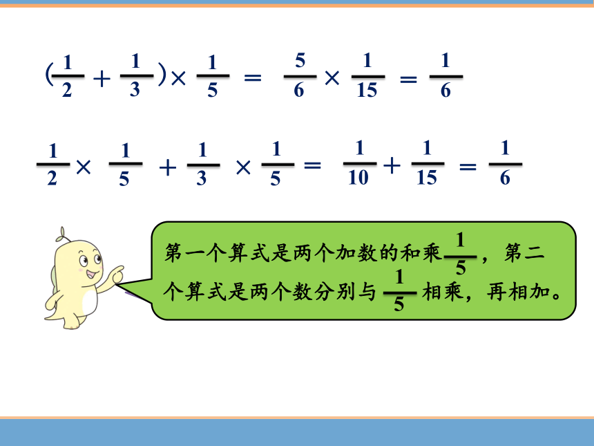 人教版六年级上册数学1.5  整数乘法运算定律推广到分数课件（18张PPT)