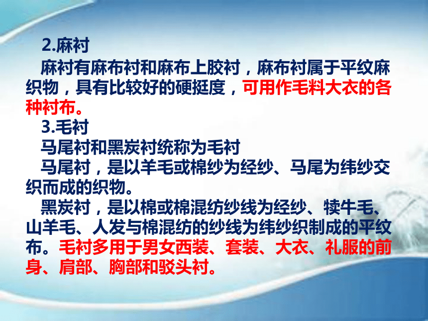 第七章  服装辅料 课件(共38张PPT)-《服装材料》同步教学（中国纺织出版社）