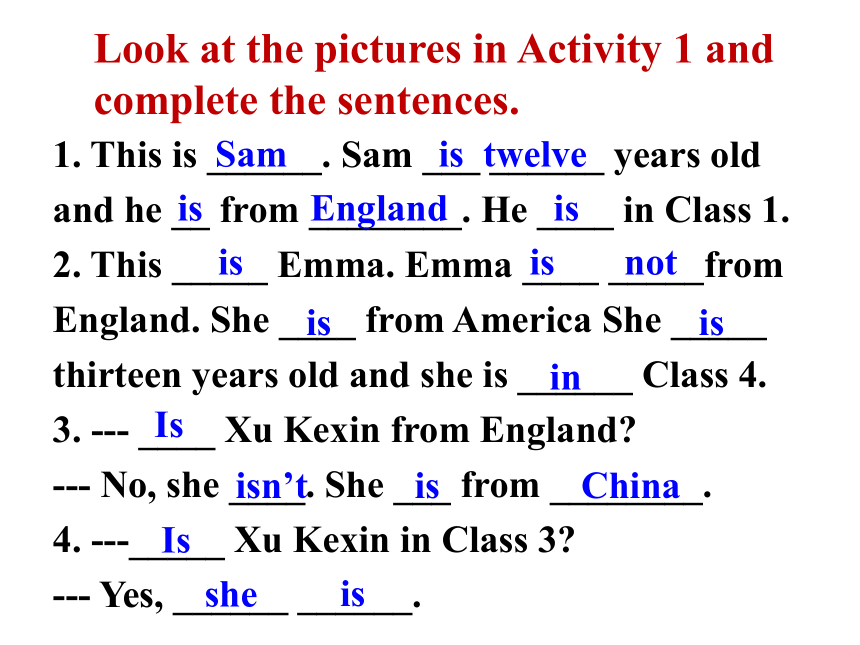 Module 1 My classmates Unit 3 language in use课件