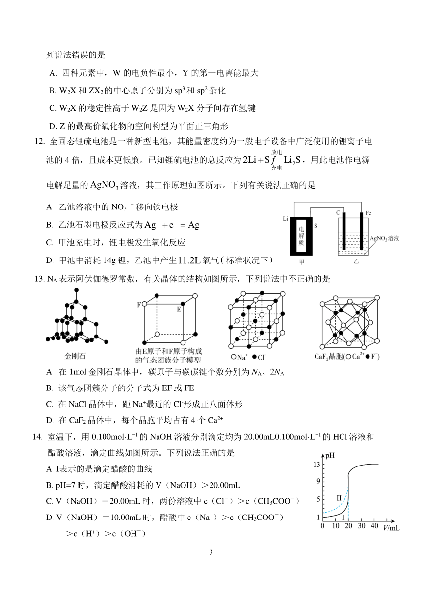 四川省眉山市洪雅中学校2023-2024学年高二下学期4月月考化学试题（PDF版含答案）