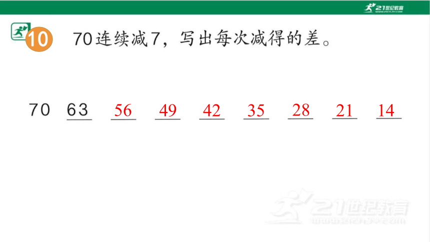 人教版（2023春）数学一年级下册6.7 两位数减一位数、整十数（3）课件（共16张PPT)